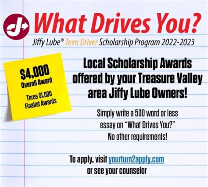 Jiffy Lube awards scholarships to Treasure Valley high school students