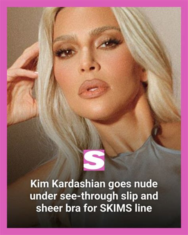 Kim Kardashian goes NUDE under a see-through slip and nearly busts out of sheer bra for racy new SKIMS Romance line