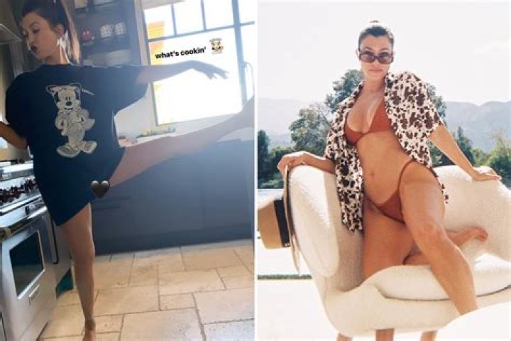 Kourtney Kardashian uses emoji censor to avoid flashing fans in no-pants stretching snap – The US Sun