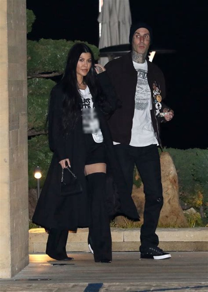 Kourtney Kardashian Wears NSFW T-Shirt on Travis Barker Date Night