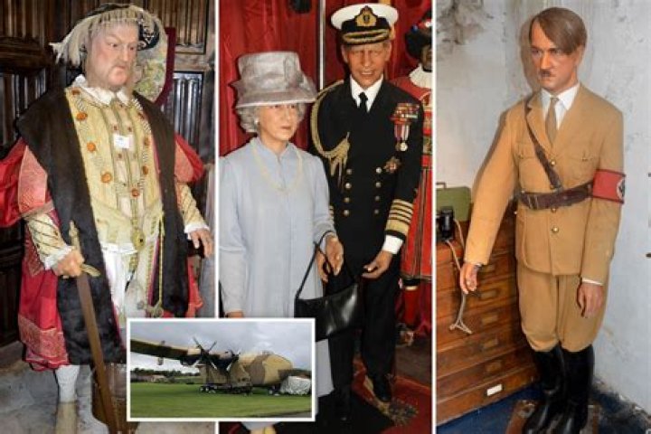 Bizarre mannequins of the Queen, Henry VIII and HITLER up for grabs with rare hulking military aircraft as museum shuts