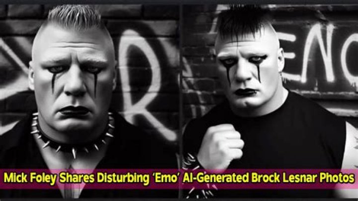 Mick Foley Shares Disturbing ‘Emo’ AI-Generated Brock Lesnar Photos