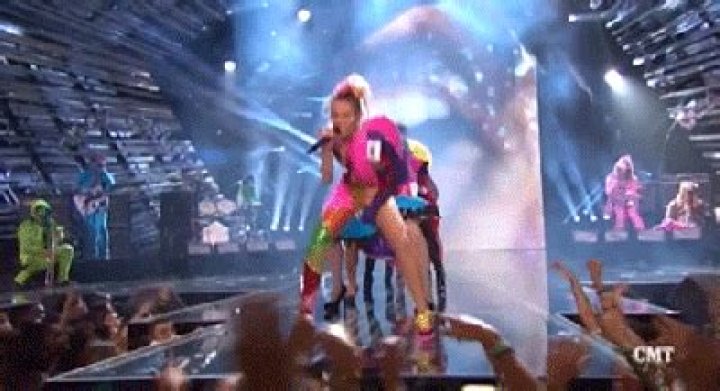 Miley Cyrus Closes VMAs With Wacky Pot Song After Nip Slip: Video, GIF