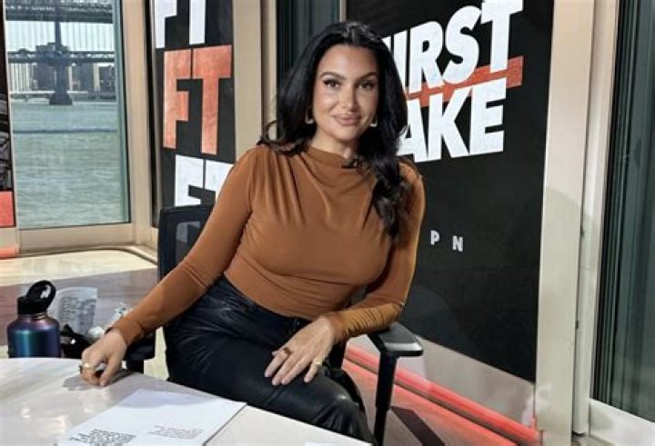Molly Qerim rocks sneakers with black socks while Stephen A. Smith looks trendy in suit as First Take stars leave studio