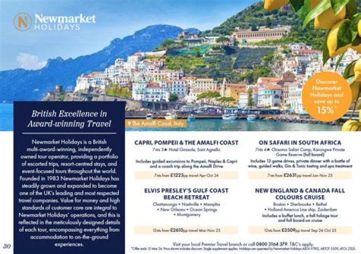 Newmarket Holidays sale has up to 15% off 2021 coach trip breaks from Lapland to the Algarve