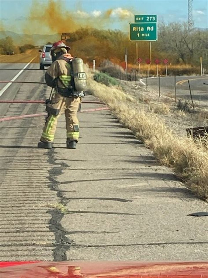 Nitric acid spill closes I-10 in Tucson with eerie pics of chemical filling the air as hazmat emergency spurs evacuation