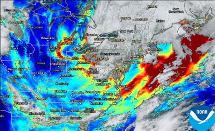NOAA is tracking smoke moving from the East Coast over the Atlantic