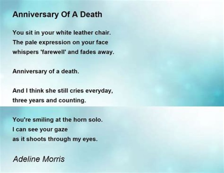 One Year Anniversary Death Poem: Honoring Memories And Embracing Grief