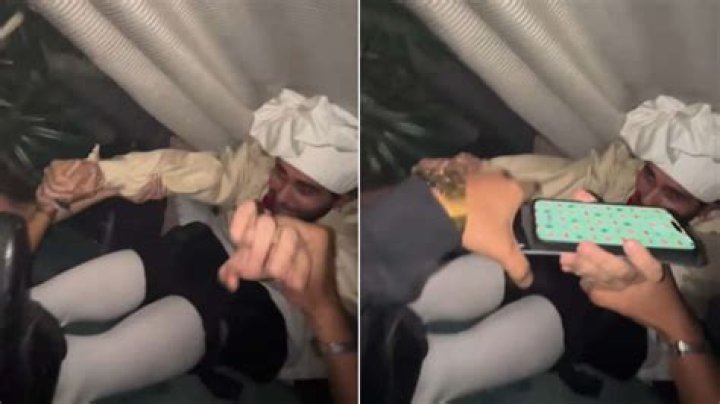 Orry falls down while dancing on stage