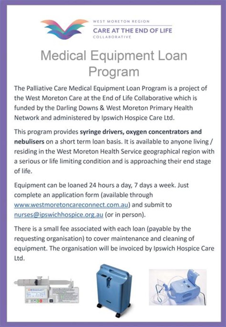 Paying it forward with a free medical equipment loan program