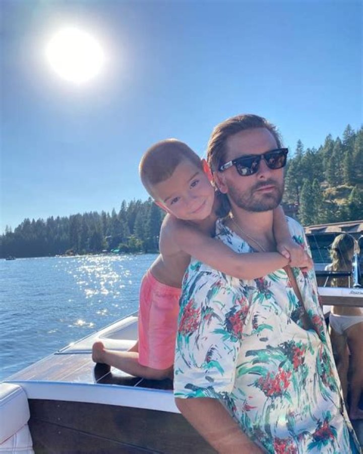 Reign Disick, 8, nearly flies off raft on lightning-speed boat ride on lake getaway with dad Scott and sister Penelope