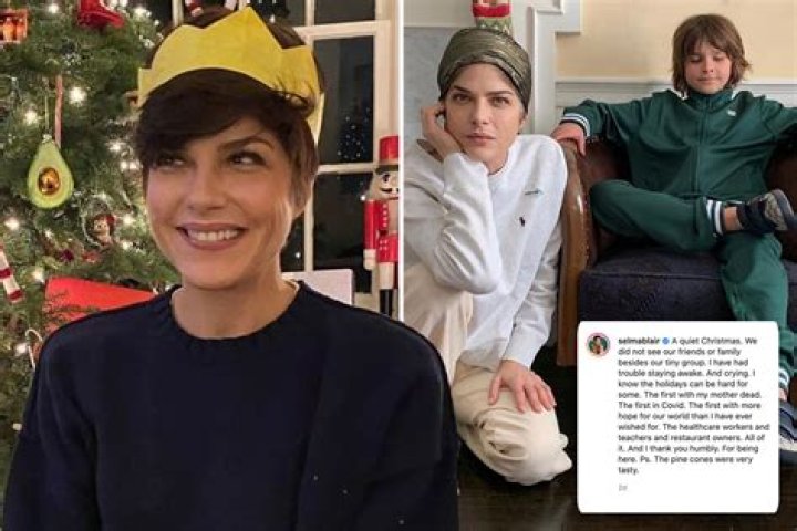 Selma Blair says she 'cried' during 'quiet Christmas' and had 'trouble staying awake' as she posts pics with son Arthur