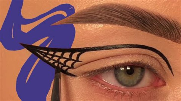 Spider web liner is the perfect lazy-girl nod to Halloween makeup