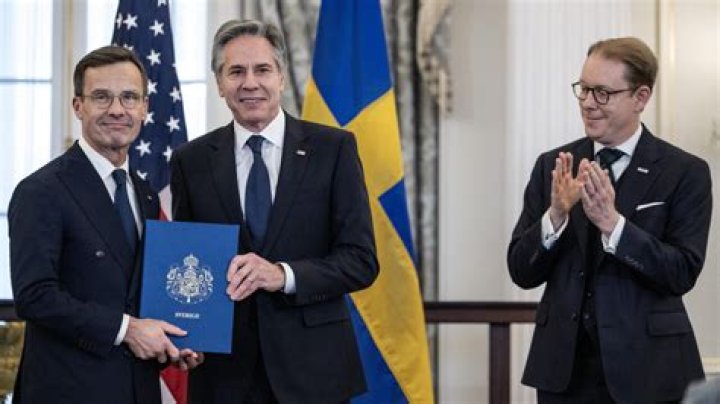 Sweden becomes NATO’s 32nd member as PM visits Washington