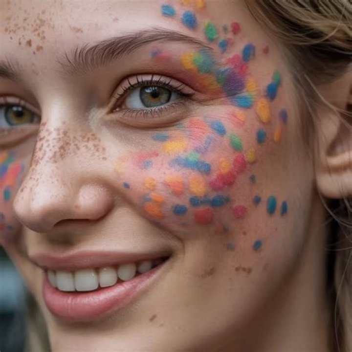 I'm a tattoo artist & gave my client RAINBOW freckles - trolls say she looks like a confetti cupcake & will regret it