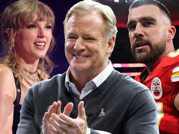 Taylor Swift's interaction with NFL chief Roger Goodell spotted by live TV viewers as Phil Simms predicts what he said