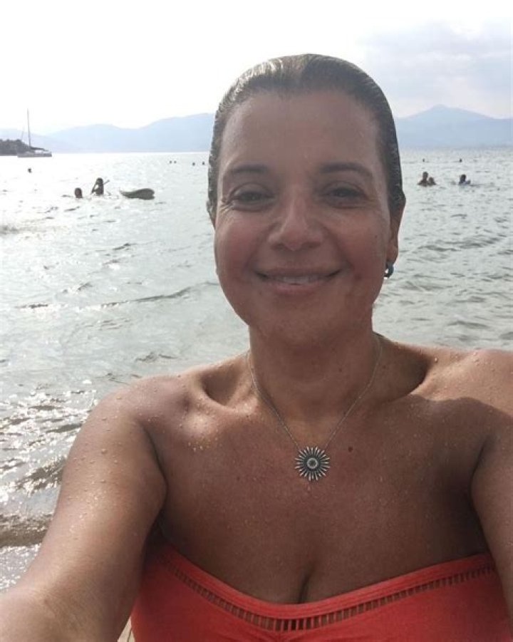 The View's Ana Navarro flaunts major cleavage in tight bikini on last day of Greece vacation before return to NYC