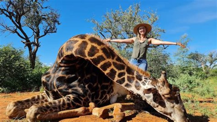 Thousands sign petition to ban giraffe heart trophy hunter from Facebook after posed with beast’s bloody organ