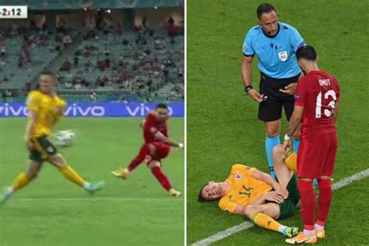 Watch Wales star Connor Roberts take a shot STRAIGHT in the crotch vs Turkey leaving Euro 2020 viewers' eyes watering