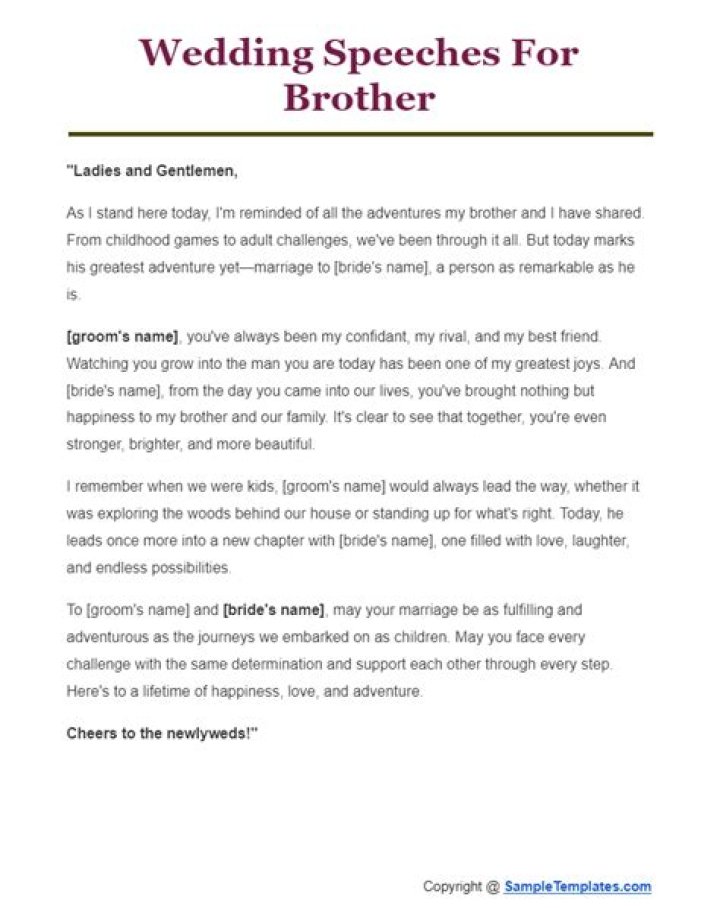 Bride’s brother has people in hysterics with wedding speech as he roasts his family - even the grandparents aren’t safe