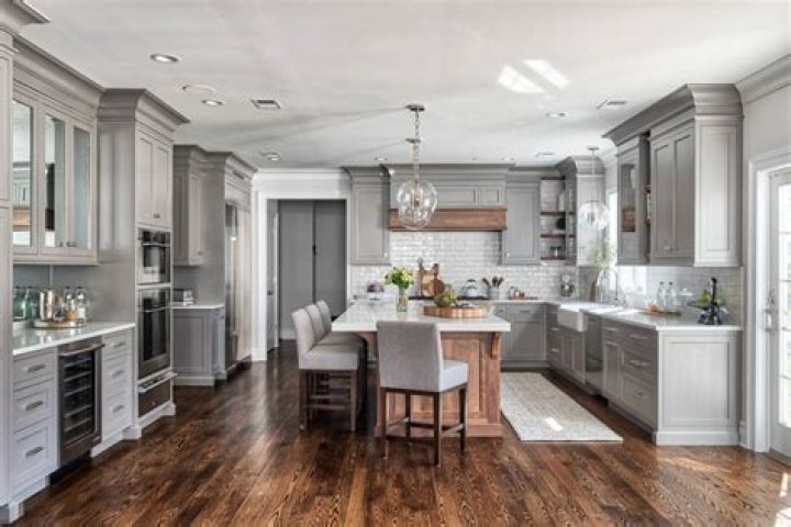 Quick Answer: What Color Floors With Gray Cabinets