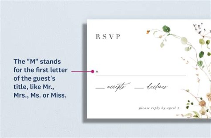 What Does M Mean On An Rsvp