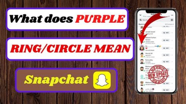 What does the purple ring mean on Snapchat?
