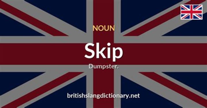 What does skip mean in British English?
