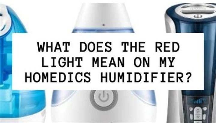 What does the red light mean on my HoMedics humidifier?