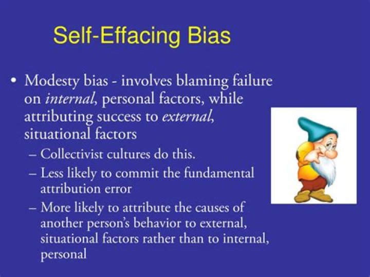 Question: What Is Self Effacing Bias