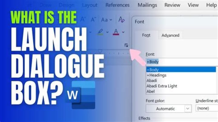What is the dialog box launcher?