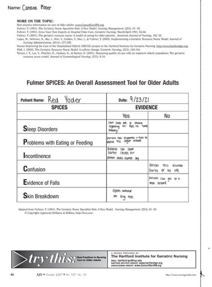 What is the spices assessment tool?
