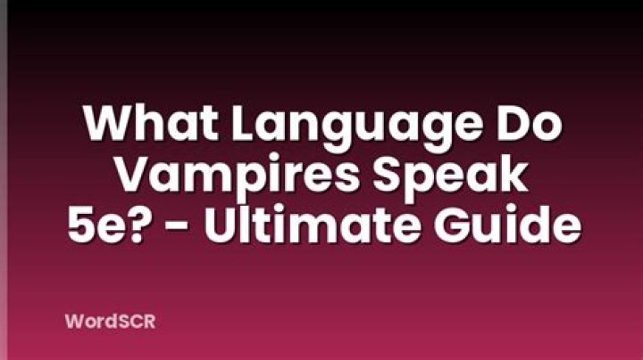 Question: What Language Do Devils Speak 5E