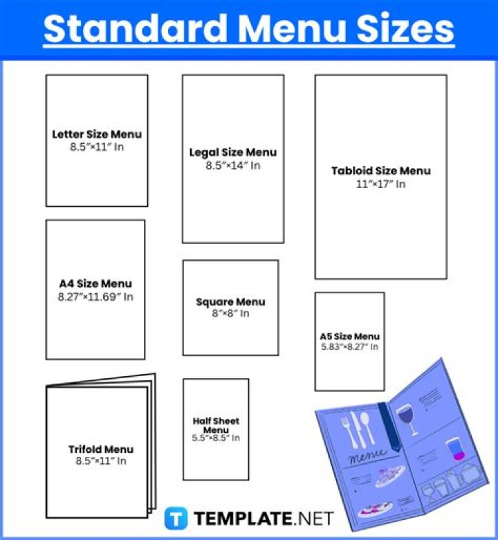 What size are wedding menu cards?
