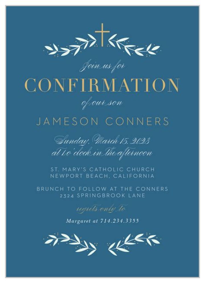 What To Write For Confirmation Card