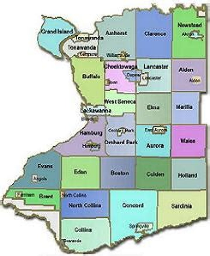 What towns are in northern erie county ?