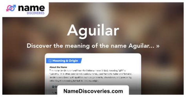 Where is the name Aguilar from?