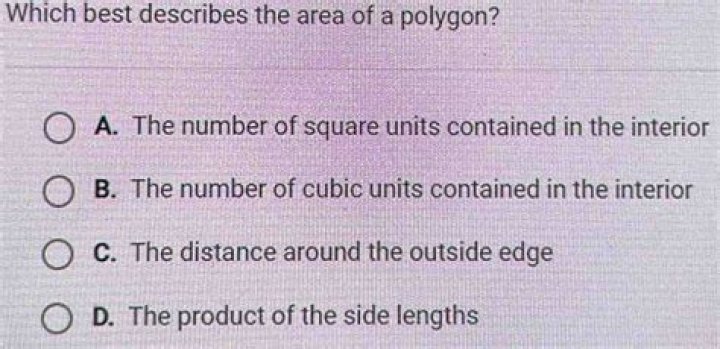 Which Best Describes The Area Of A Polygon