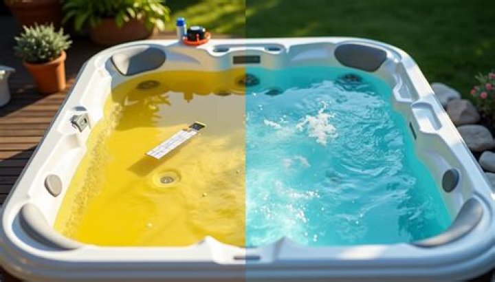 Why is my hot tub water yellow?