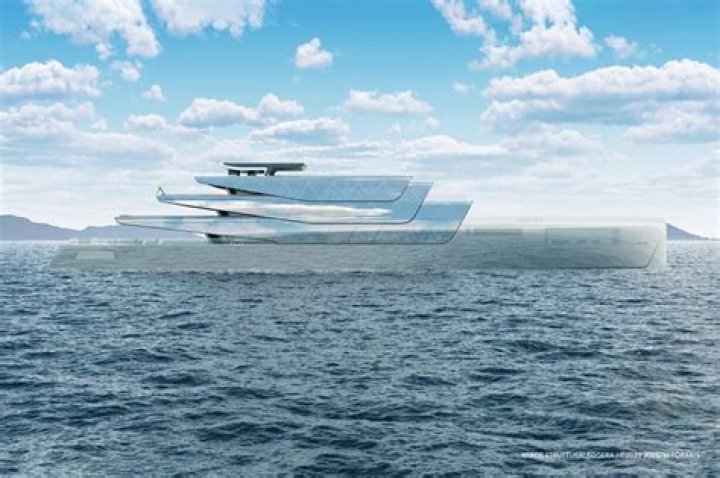 World’s first 3D-printed superyacht Pegasus made of glass with helipad, zen garden, beach club and it’s ‘invisible’