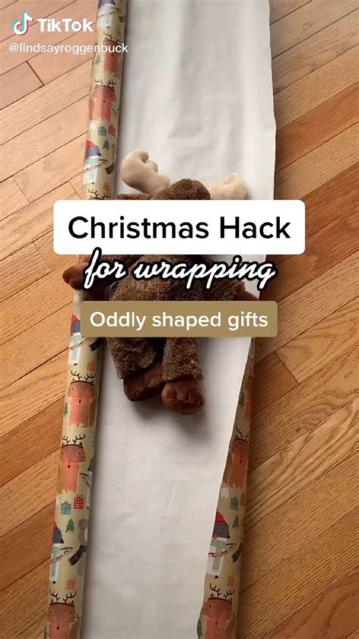 Wrap awkwardly-shaped Christmas presents including saucepans and plants in SECONDS thanks to a genius hack